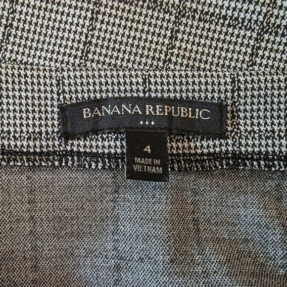 Banana Republic Womens Black & White Houndstooth Ruffle Hem Skirt Size 4 - Picture 5 of 8